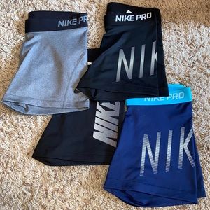 spandex NIKE running shorts